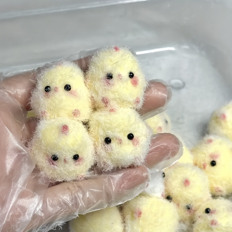 3/6pcs Mini Chick Squeeze Toys, Slow Rebound, Polyethylene Material, Random Colors - Ideal for Halloween and Christmas Party Favors