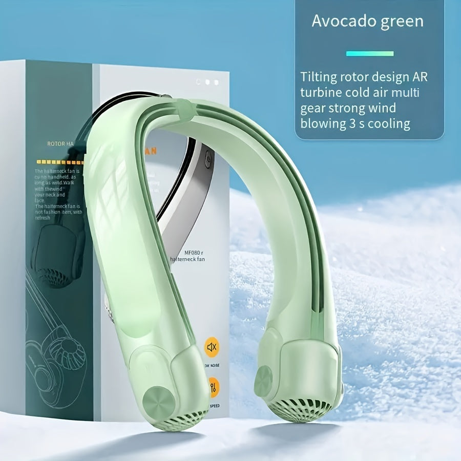 Upgraded Bladeless Neck Fan – Portable, Rechargeable, Wearable Cooling