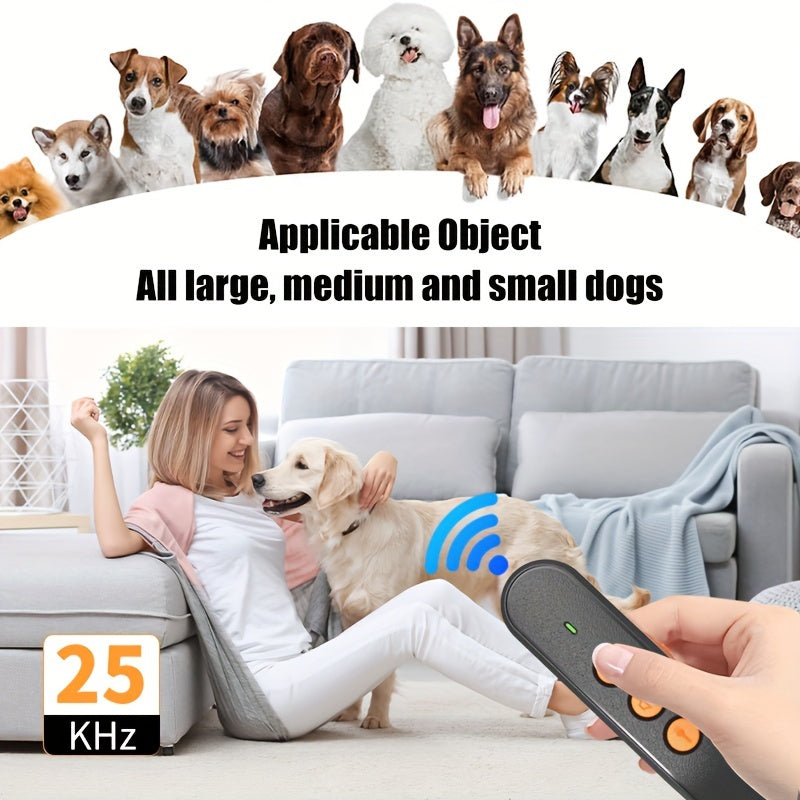 Ultrasonic Dog Bark Deterrent, Dog Barking Device, Gentle And Effective, Indoor/Outdoor Training And 3 Modes