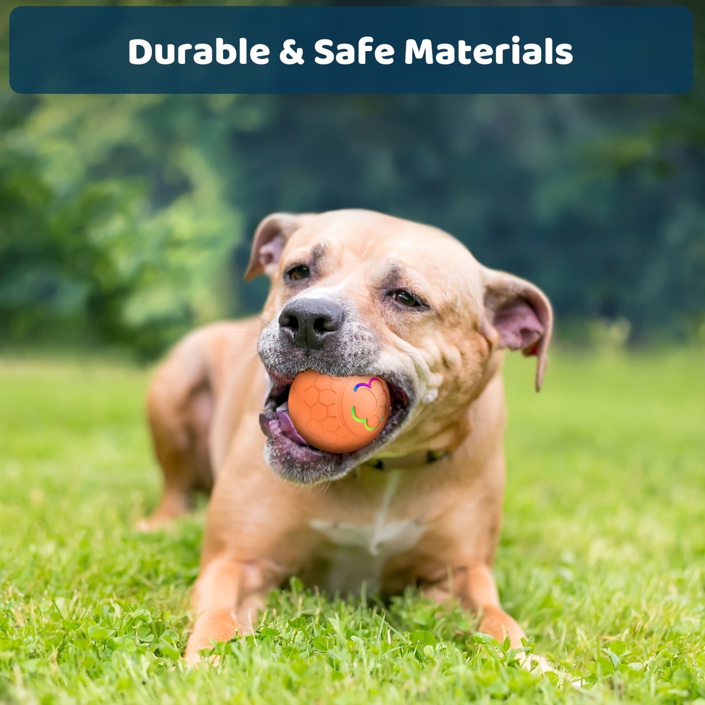 Smart Bouncing Pet Toy Ball – Rechargeable, Bite-Resistant, Interactive Fun