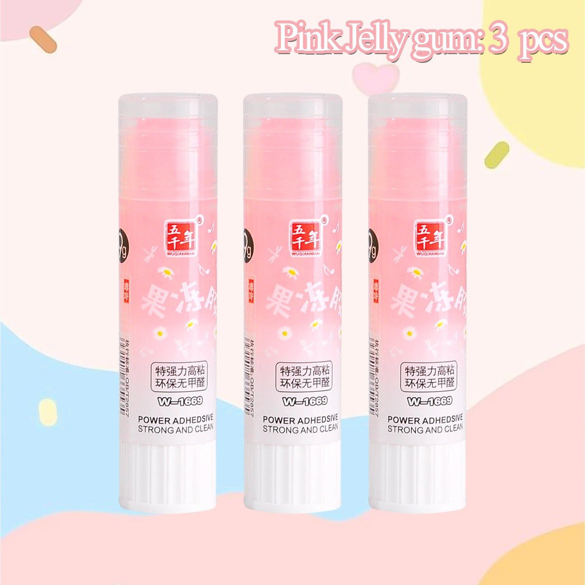 3pcs High Viscosity Color Jelly Glue