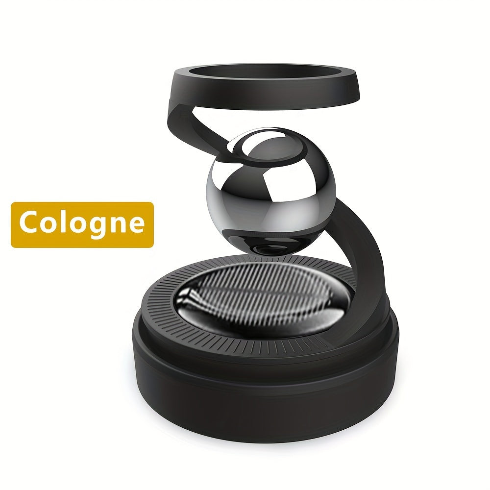 1pc Solar-Powered Rotating Car Aromatherapy Diffuser, Long-Lasting Fragrance, Dashboard Decor, Interior Accessory, Compatible with Balm/Tablets/Sticks