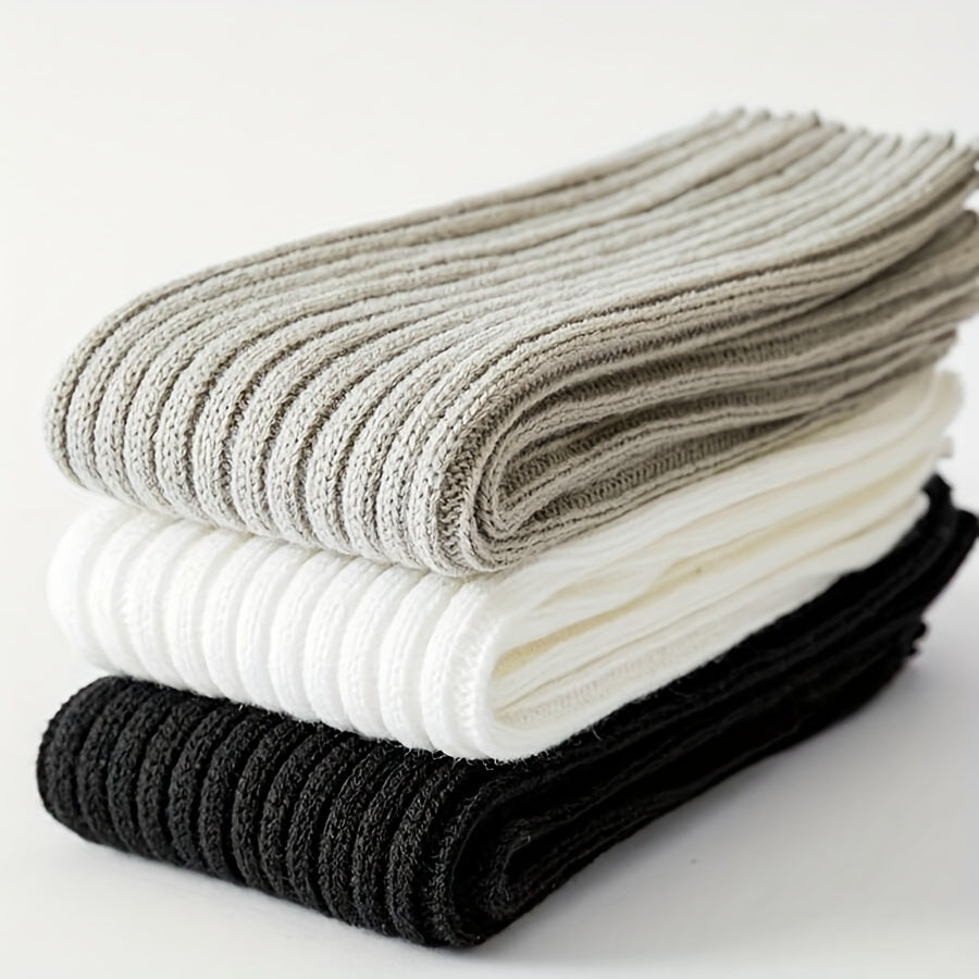 3 Pairs Women'S Ribbed Leg Warmers