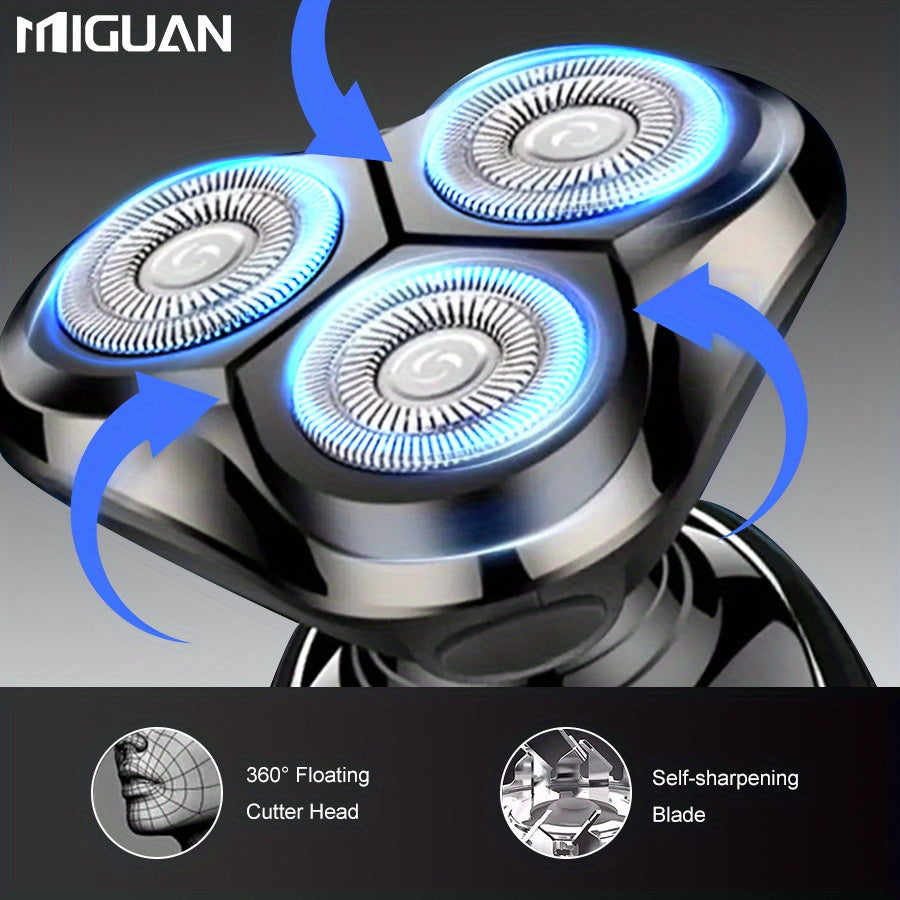 Multi-Function 3-in-1 Electric Grooming Kit-Shaver, Nose Trimmer & Sideburn Razor.