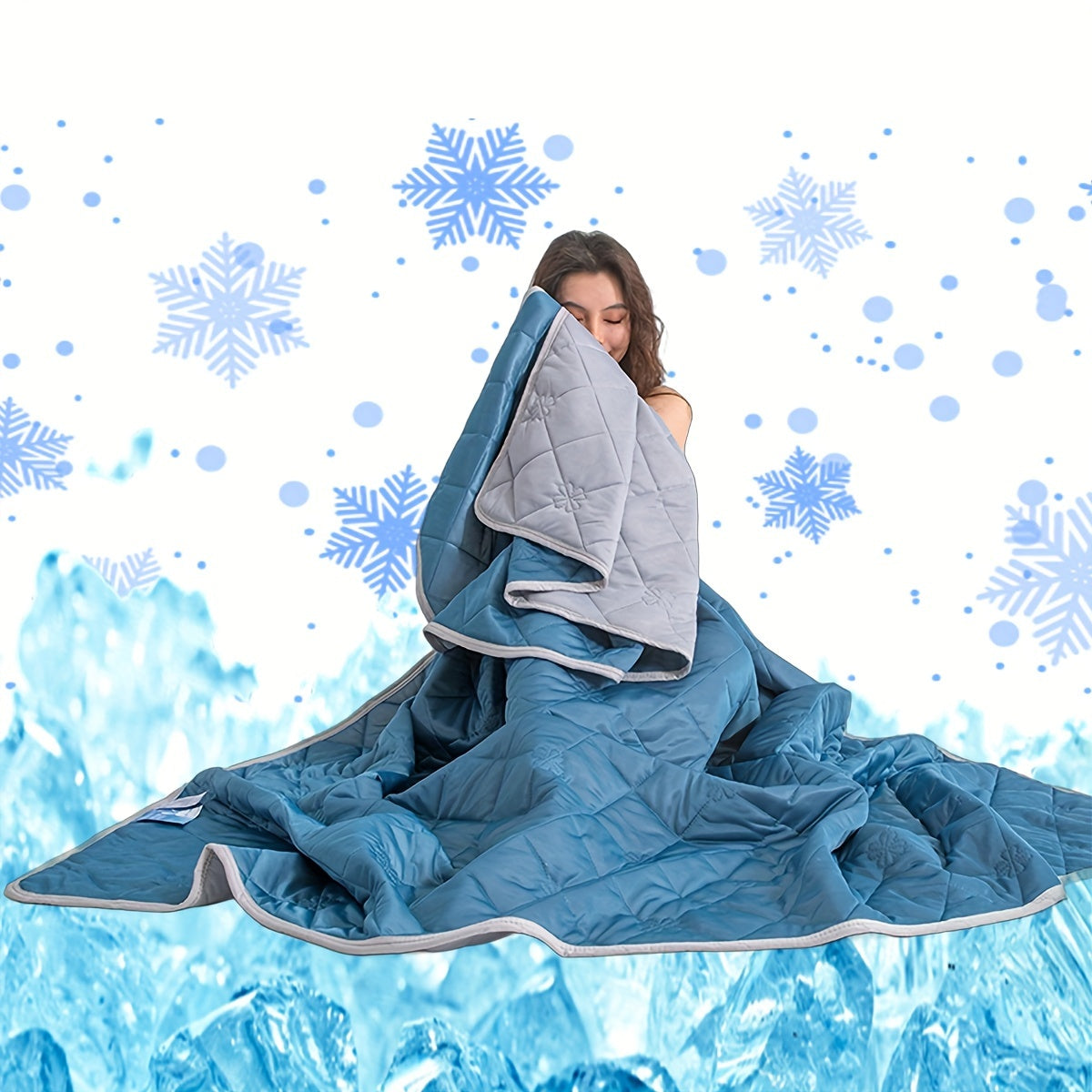 1pc of Cooling Blanket Suitable for Hot Sleepers, a Refreshing Throw Blanket That Cools The Air. Lightweight Cooling Blanket in Large Size for Summer, Absorbs Heat to Keep Adults Cool. Soft, Breathable, And Silky Smooth.