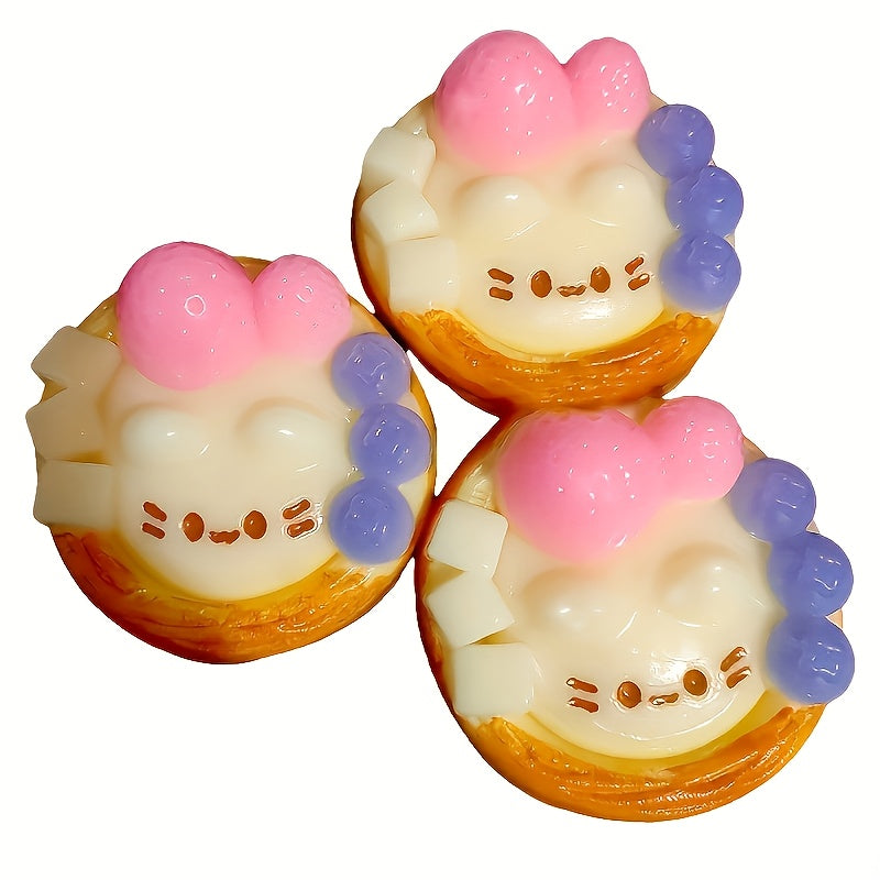 Adorable Kitten Egg Tart Stress Ball - Claw-Themed, Fun DIY Toy for Office, Parties & School Rewards - Perfect Christmas/Halloween/Easter Gift