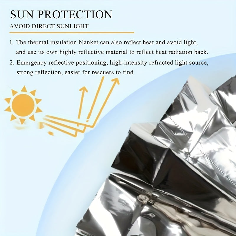 90% Heat Retention Thermal Blankets - Ultimate Survival Kit: 10-Pack, 52"" X 82"" - Essential Outdoor Gear