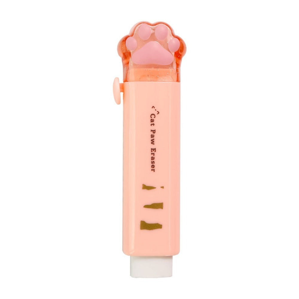 4pcs Cute Erasers, Retractable Eraser Kawaii Cat Paw Erasers for people,Rubber Push-Pull Eraser for Writing,Drawing Aesthetic Erasers for Office Supplies