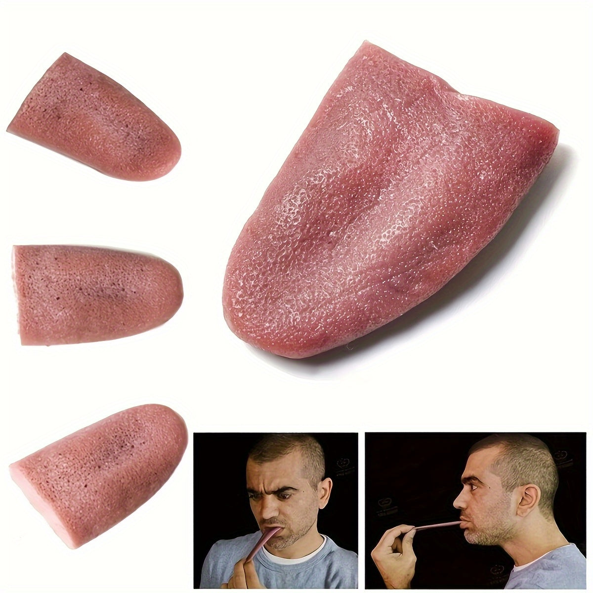 1pc Realistic Fake Tongue, Silicone, for Pranks and Party Favors, Adult Novelty, No Electricity Needed, Featherless - Ideal for Halloween, Easter, Birthdays & More