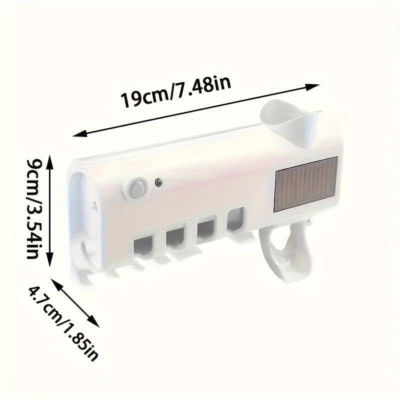 Stylish Smart Toothbrush Holder, Toothbrush UV Sterilizer with Automatic Toothpaste Dispenser, USB Charging, 6 Important Holidays Gifts, Christmas, Halloween, Valentine's Day, Easter etc., Very Suitable for Home Bathrooms and