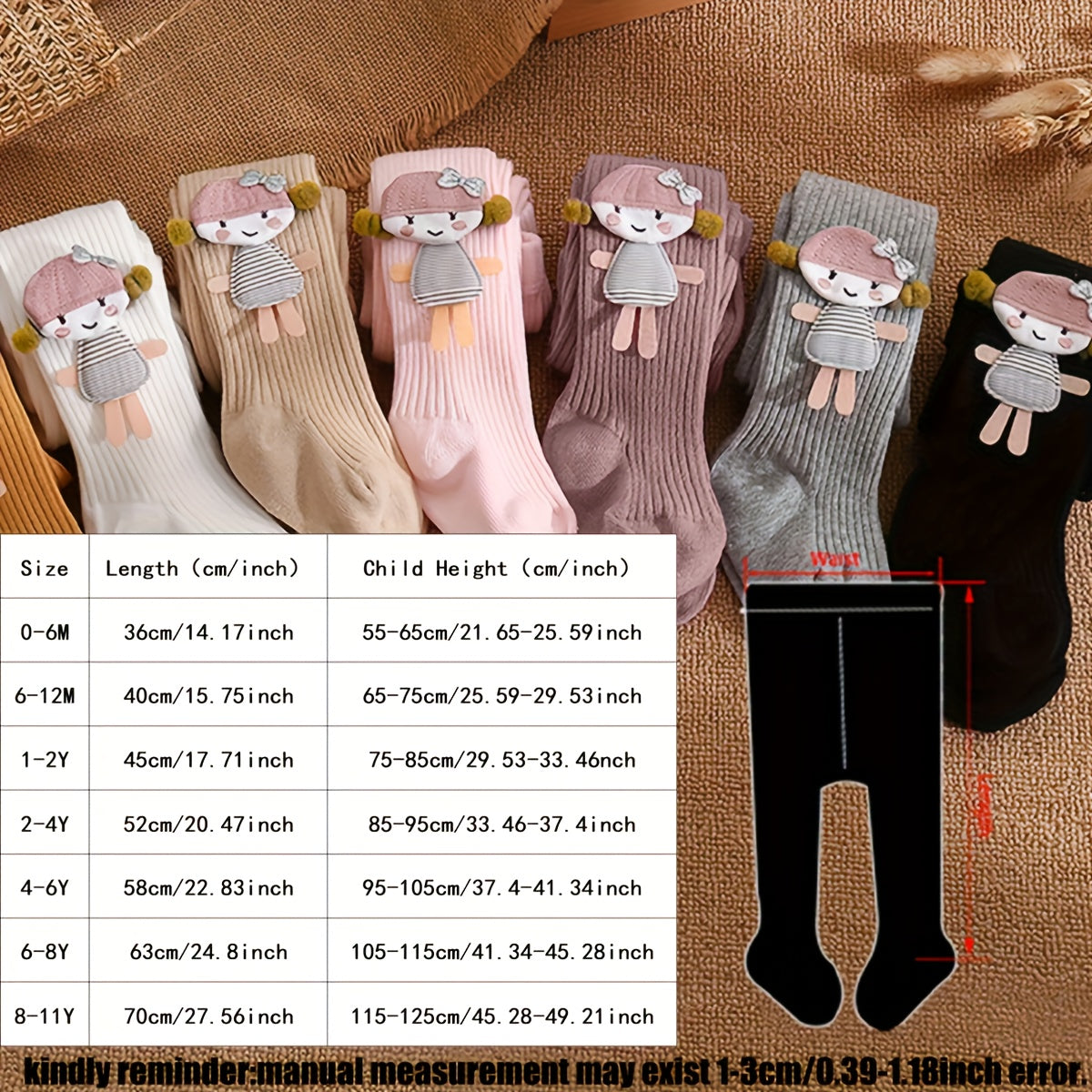 5-Pack Girls' Tights