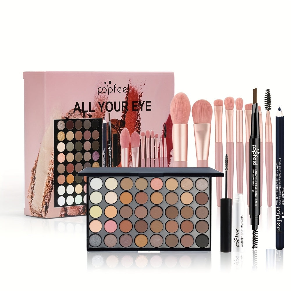 POPFEEL 40-Color Eyeshadow Set, 12pcs Set, Create Perfect Eye Makeup.
