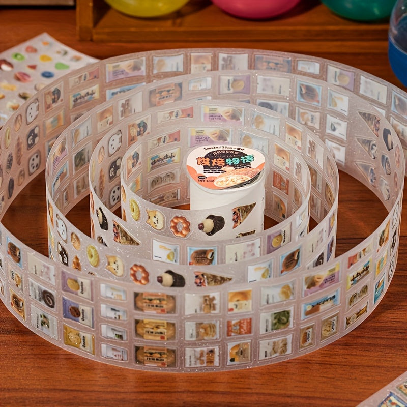 1 Roll Japanese Food-Themed Washi Tape - High Quality PET Film with Sushi, Ramen, Mochi & Matcha Designs for Scrapbooking, Journals, DIY Crafts - Cute Kawaii Decorative Gift for Birthdays, Holidays, Scrapbooking Essentials |