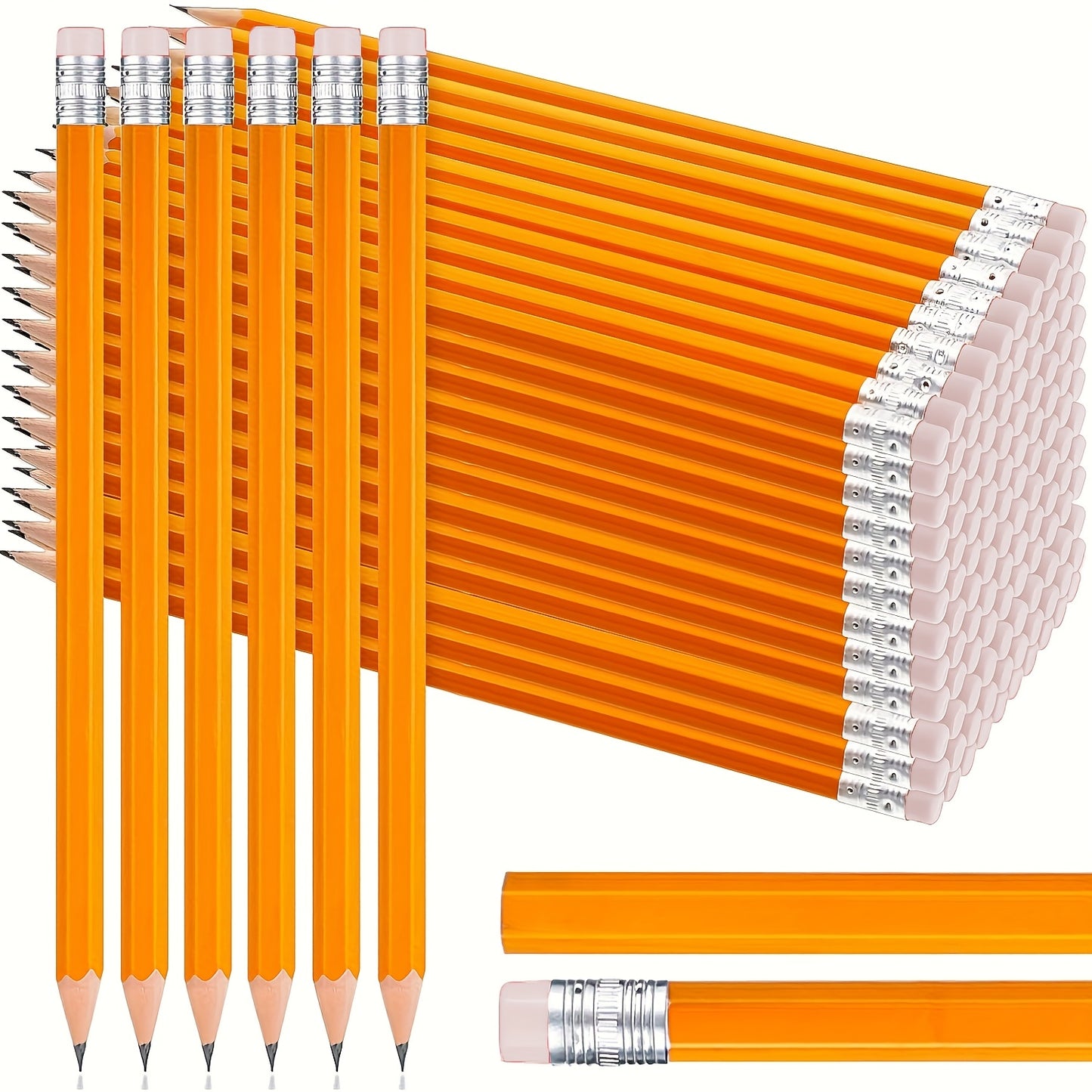 10/30pcs Yellow HB Pencils with Erase