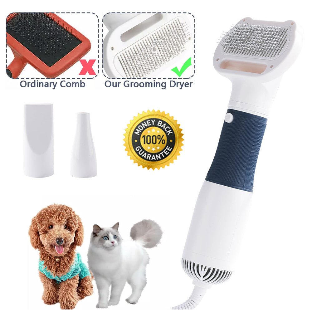 3 in1 Pet Dog Dryer Quiet Hair Dryers and Comb Brush Grooming Kitten Hair Comb