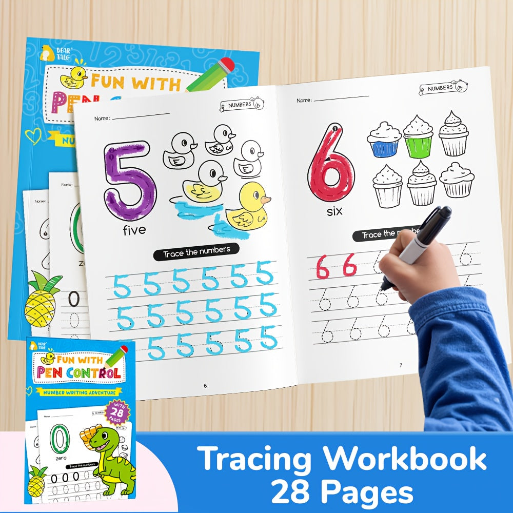 28-page childrens math workbooks for preschoolers
