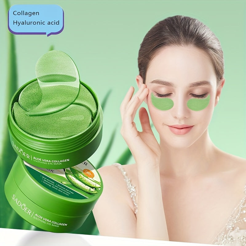 Algae Eye Mask. Collagen Eye Patch, Hydrating and Firming Light Beige Eye Mask
