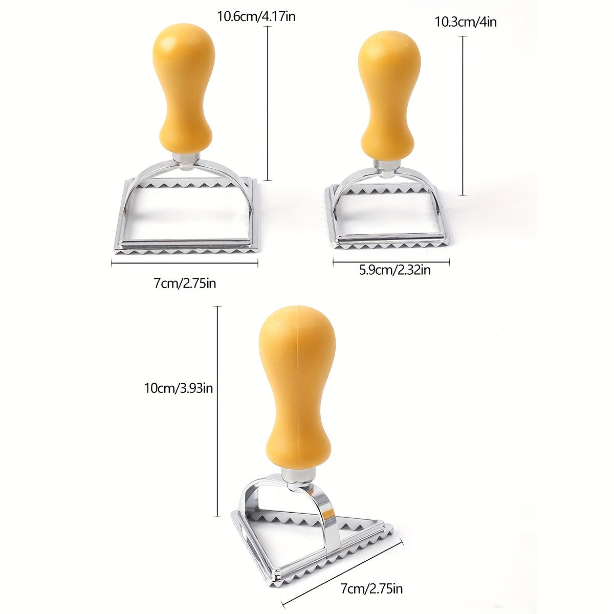 3pcs, Cookie Cutters With Handles, Pastry Cutters, Biscuit Molds, Dumpling Molds, Baking Tools, Kitchen Accessories