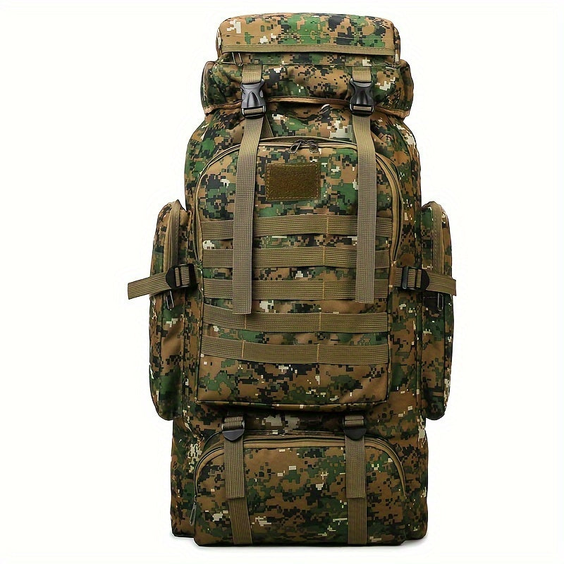 80L Hiking Backpack - Durable Oxford, Adjustable Straps, Multiple Compartments | Ideal for Outdoor Adventures, Camping, Travel