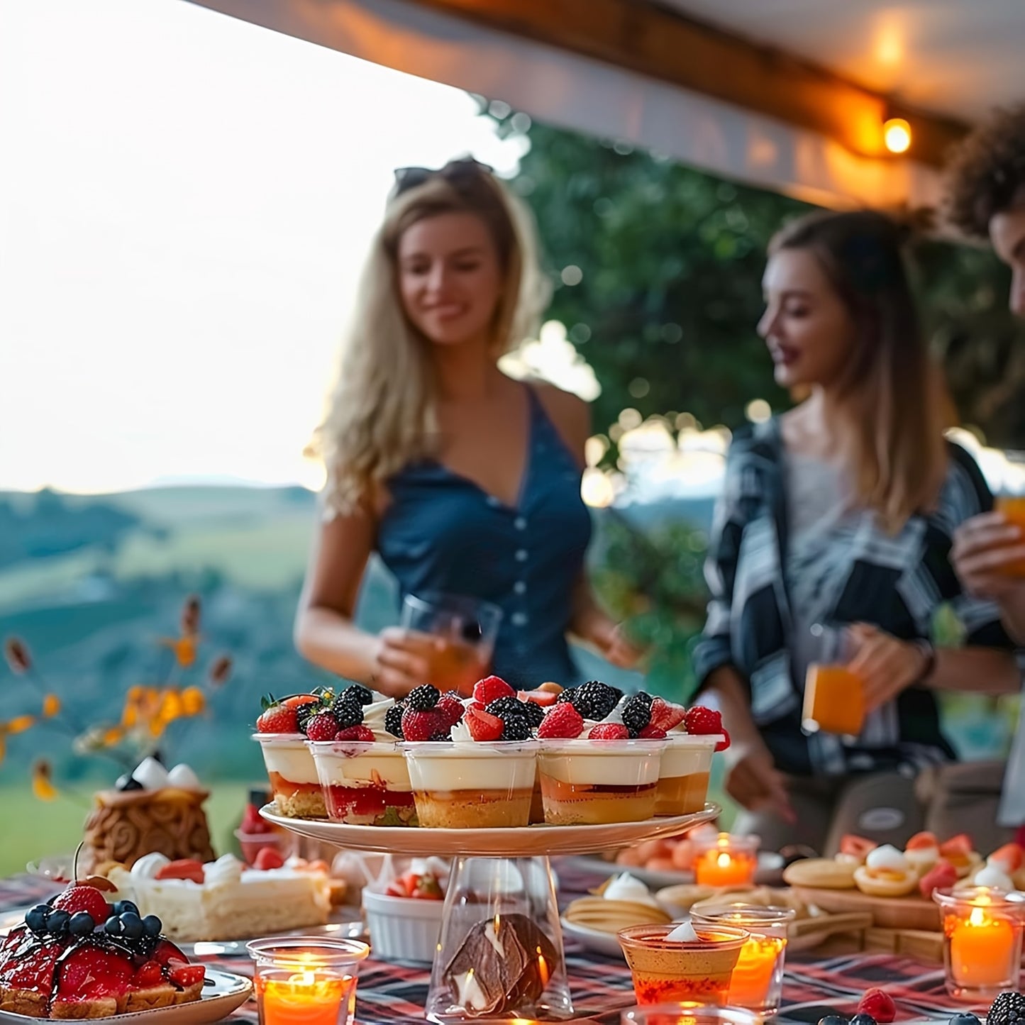 Reusable Party Cups 50pcs Reusable, Durable Party Cups with Lids.