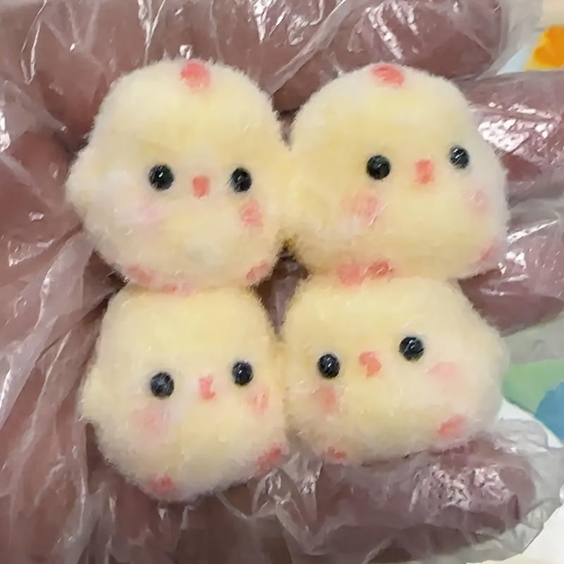 3/6pcs Mini Chick Squeeze Toys, Slow Rebound, Polyethylene Material, Random Colors - Ideal for Halloween and Christmas Party Favors