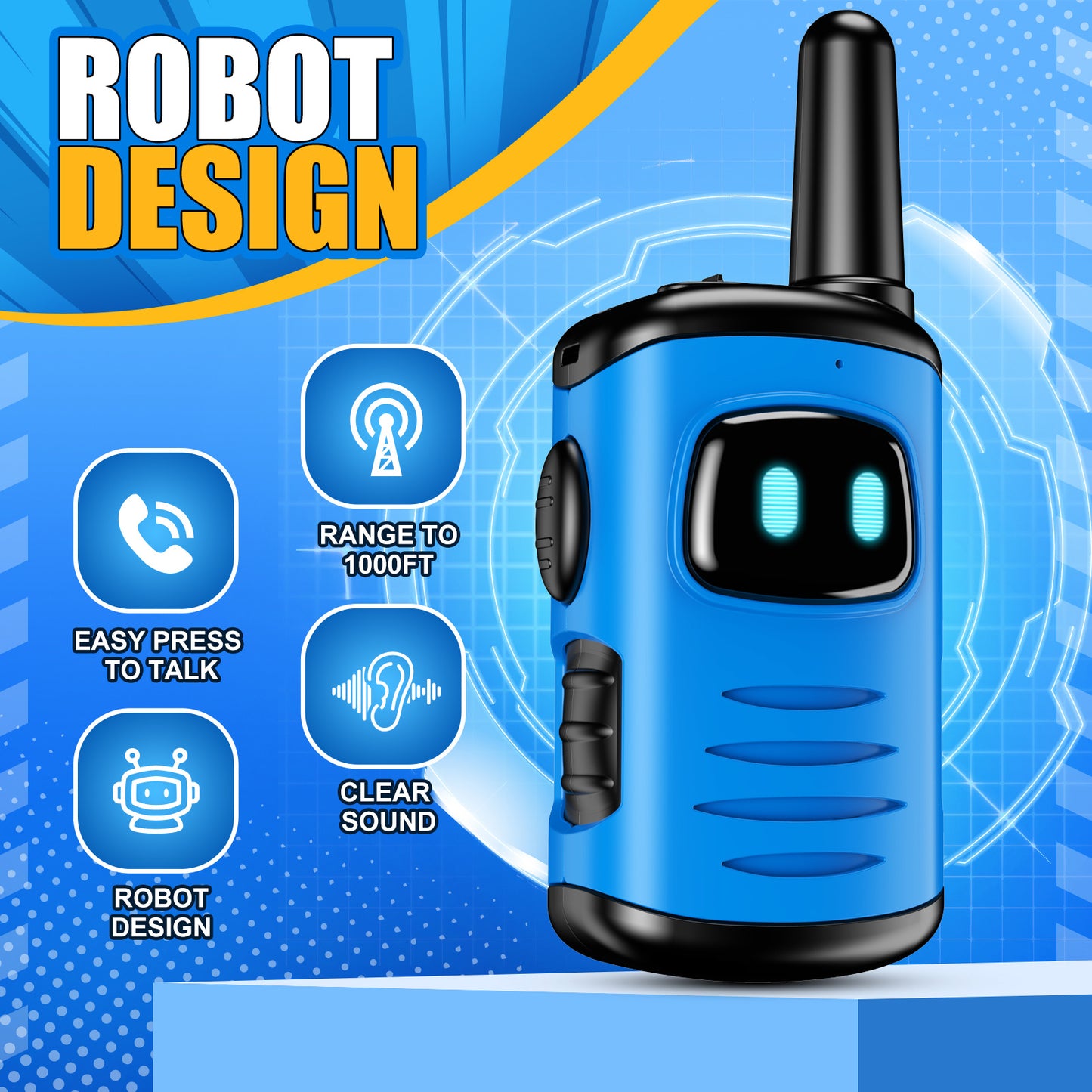 2 PCS Walkie Talkie Kids, Toys for 3-8 Year Old Boys Toys Age 4 5 6 7 8 9 Year Old Gifts Kids Toys Walkie Talkie for Outdoor Activity Camping Garden
