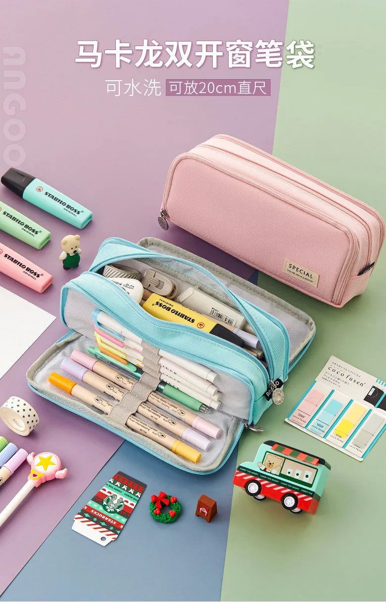 Kawaii Large Capacity Pencil Case - Japanese Stationery Organizer