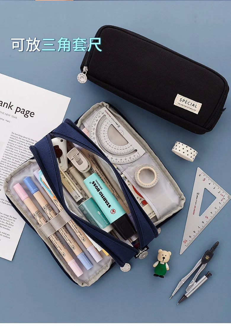 Kawaii Large Capacity Pencil Case - Japanese Stationery Organizer