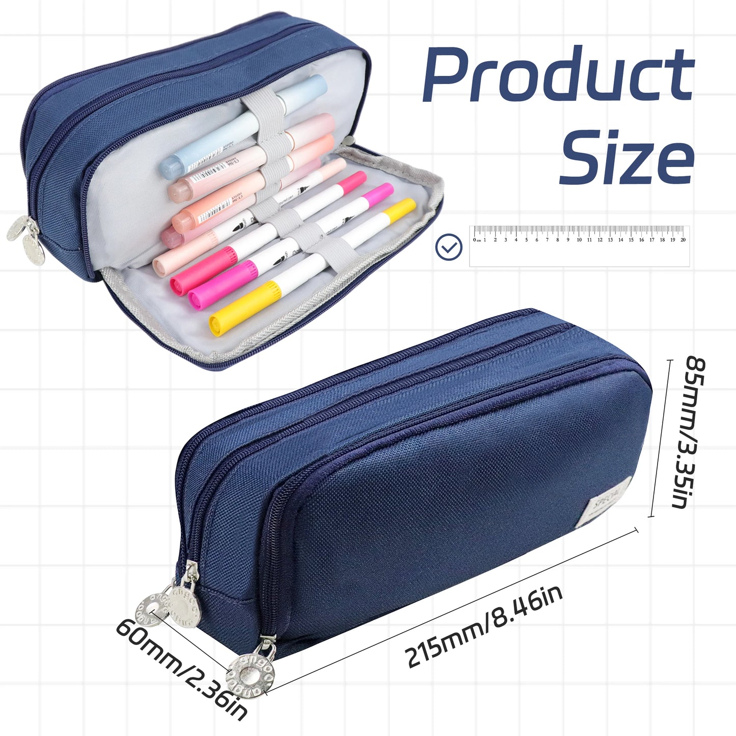 Kawaii Large Capacity Pencil Case - Japanese Stationery Organizer