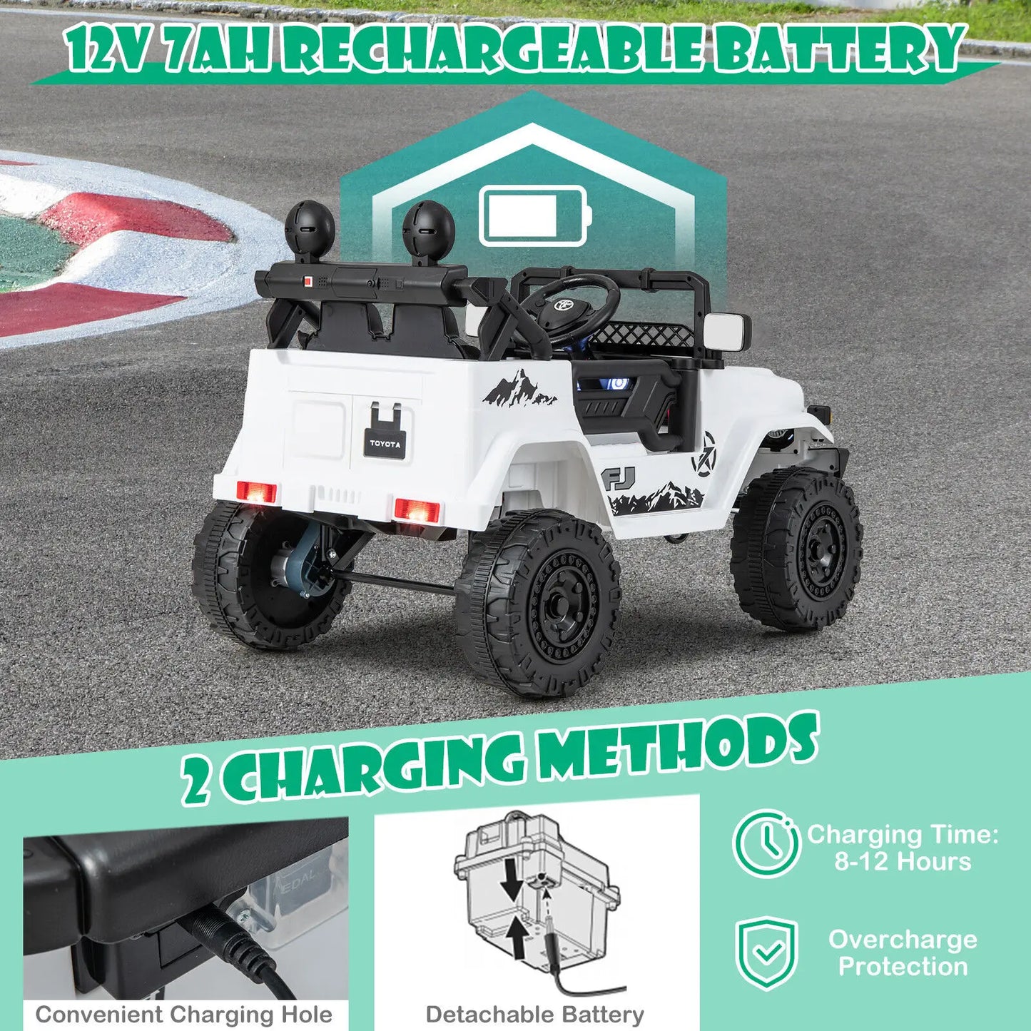DORTALA Kids 12V Licensed Electric Car Toddlers Ride on Toy Truck w/ Remote Control