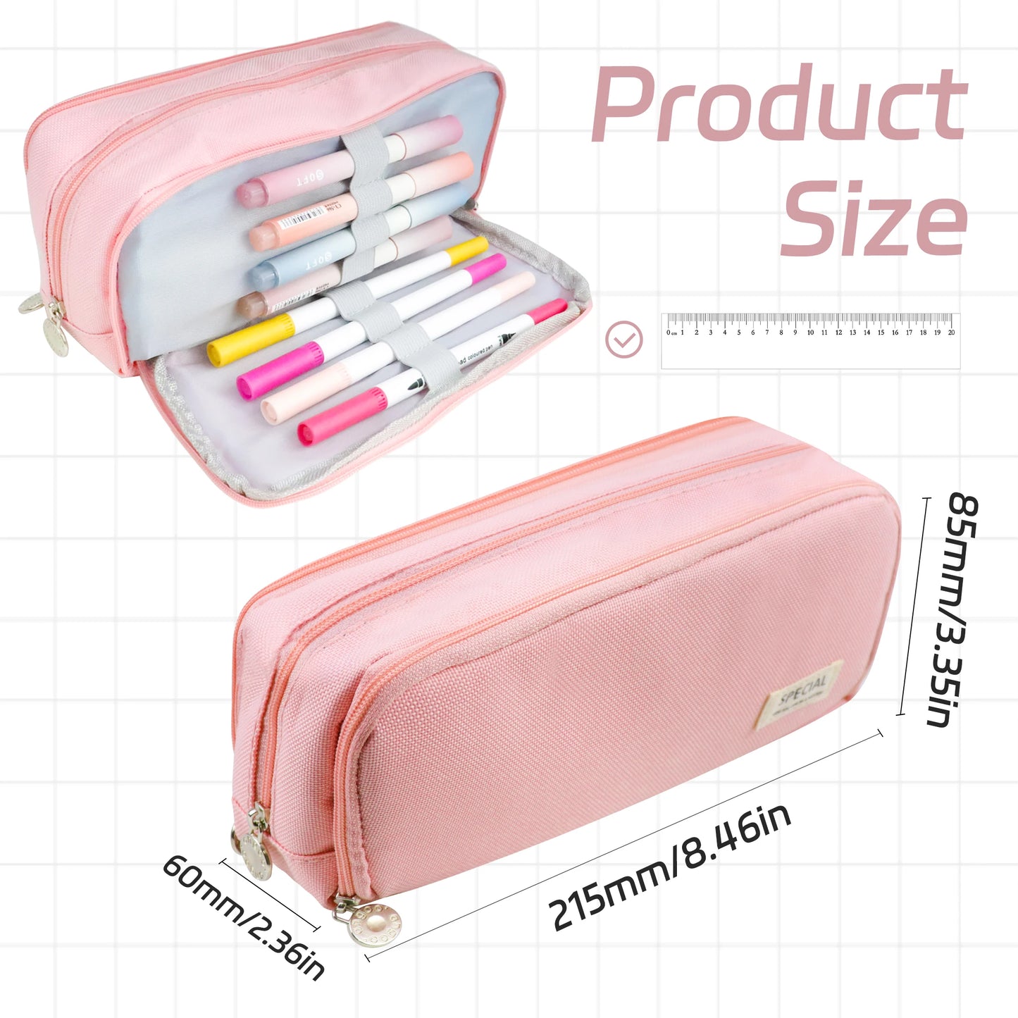 Kawaii Large Capacity Pencil Case - Japanese Stationery Organizer