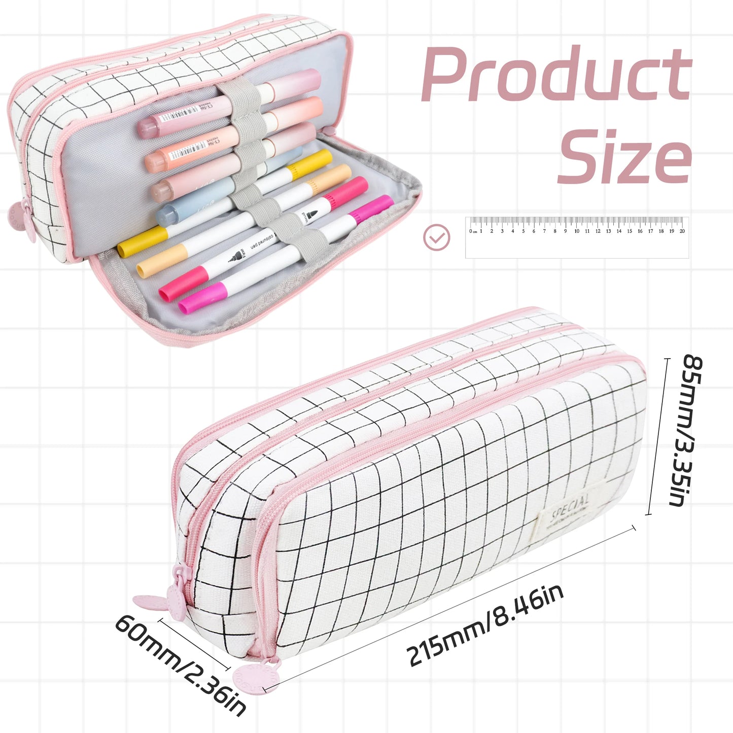 Kawaii Large Capacity Pencil Case - Japanese Stationery Organizer