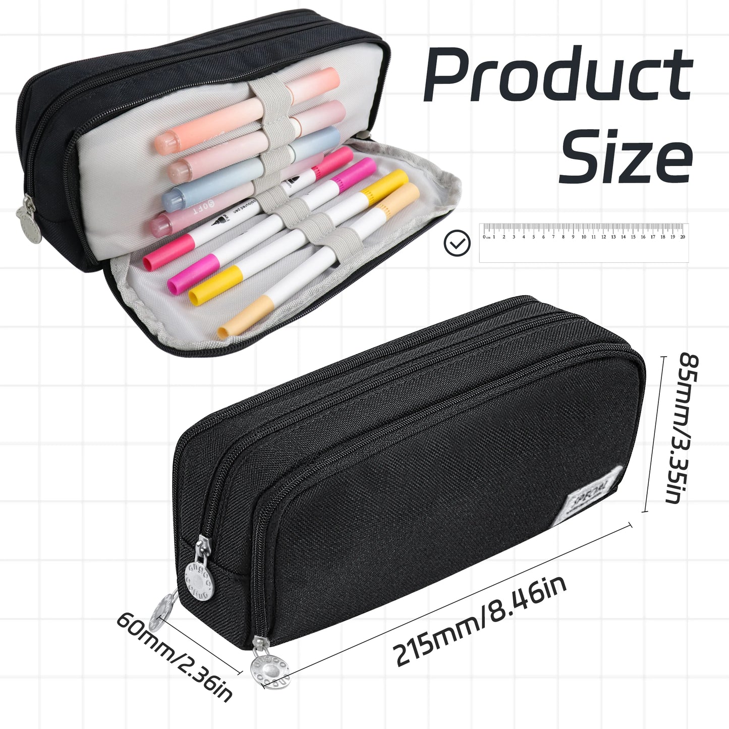 Kawaii Large Capacity Pencil Case - Japanese Stationery Organizer