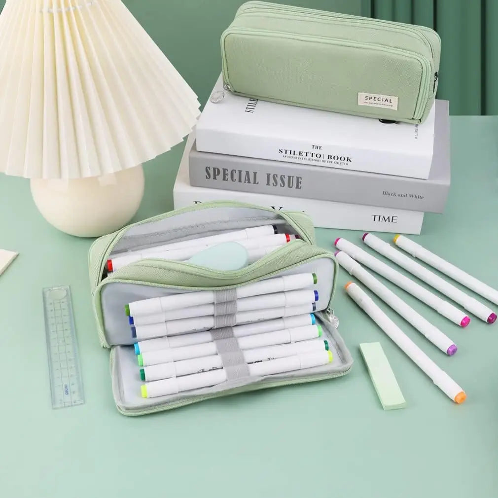 Kawaii Large Capacity Pencil Case - Japanese Stationery Organizer