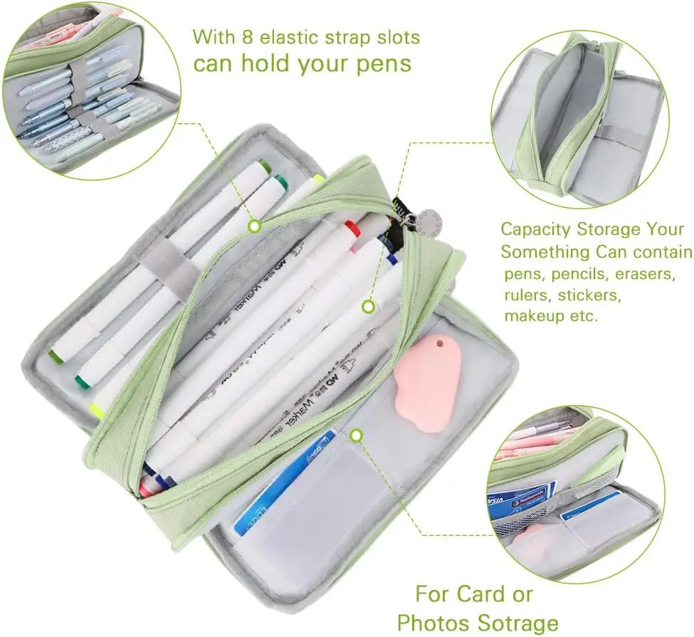 Kawaii Large Capacity Pencil Case - Japanese Stationery Organizer