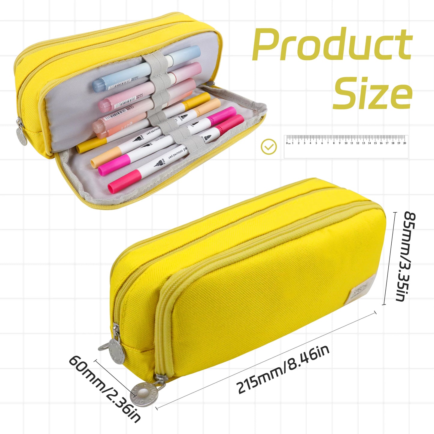 Kawaii Large Capacity Pencil Case - Japanese Stationery Organizer