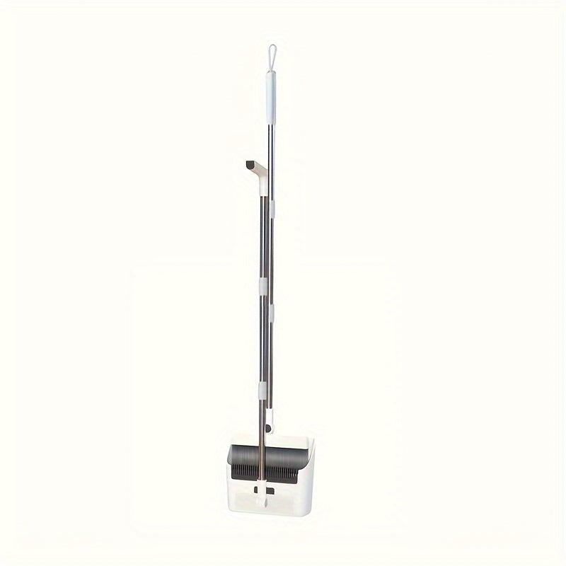 3-in-1 Combo Set with Stainless Steel Handle - Heavy-Duty Indoor/Outdoor Broom and Dustpan, Ideal for Home, Office, School, Dorm, Bedroom, Living Room, Kitchen Cleaning, 180cm/71inch User Comfort, Office Cleaning Essentials|M