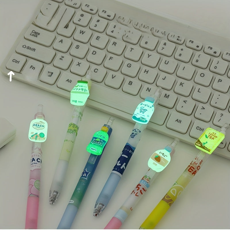 3-Pack Drink-Themed Click Gel Pens - Soda Bottle Styled Retractable Pens with Quick-Dry Ink, Smooth Writing for Office, School & Kawaii Stationery Lovers