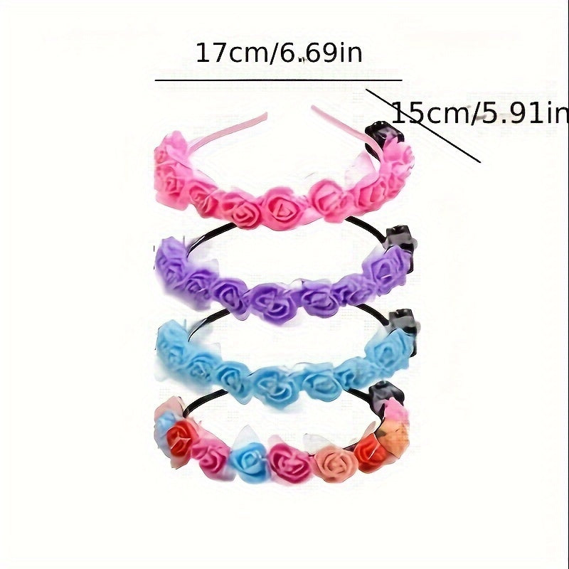 1pc luminous headwear hair hoop luminous flower wreath bride headwear hair hoop night market stall decorations Christmas Halloween headwear accessories