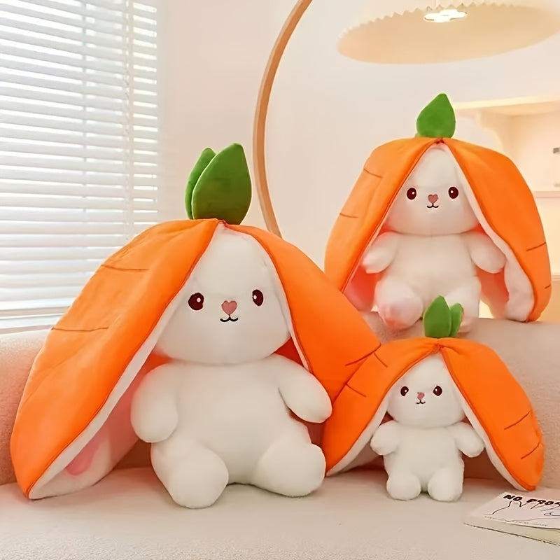 Soft Pink/Yellow Fruit-Themed Rabbit Plush Toy Set - Adorable, Perfect for All Ages & Ideal Birthday Gift