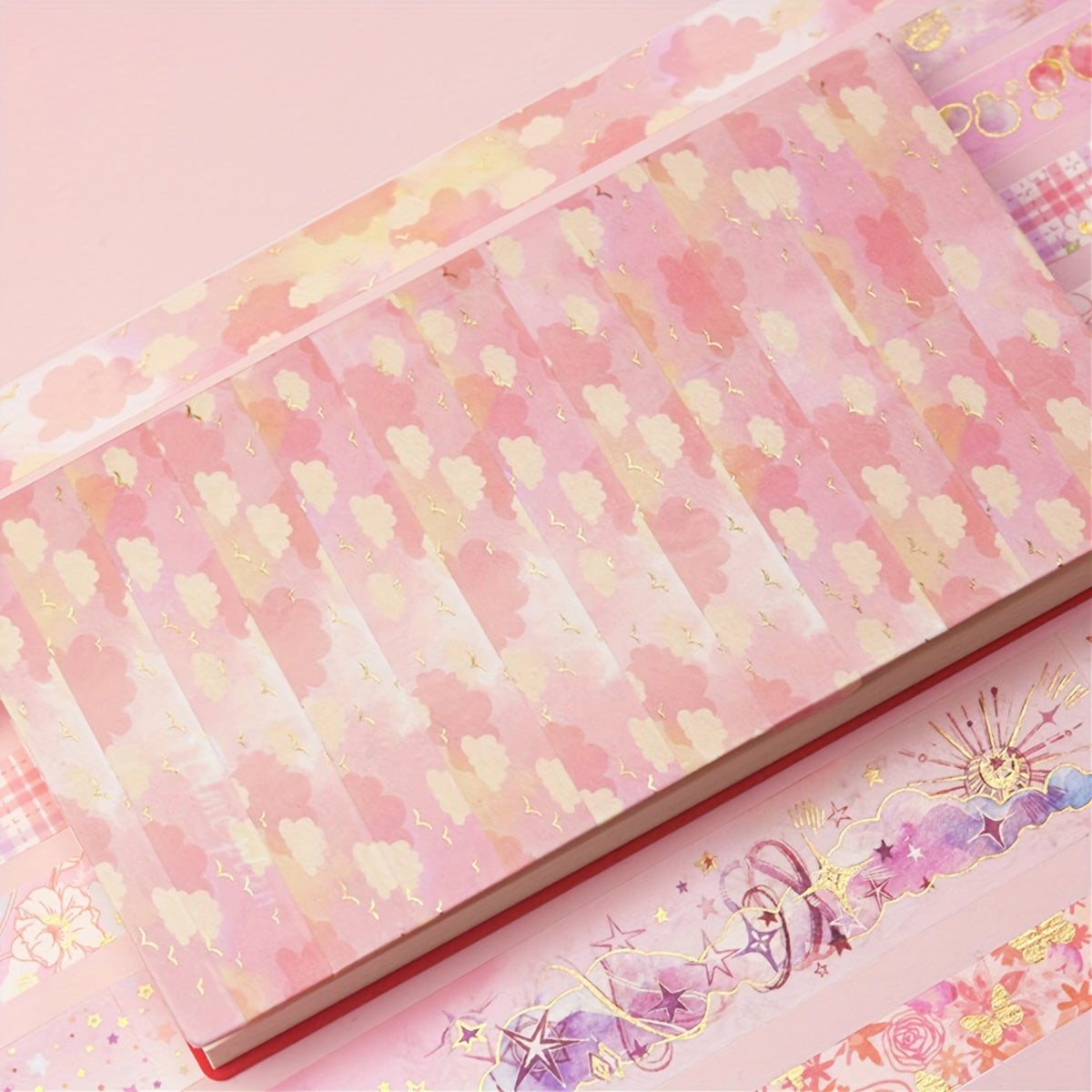 9 Rolls Golden Foil Washi Tape Set