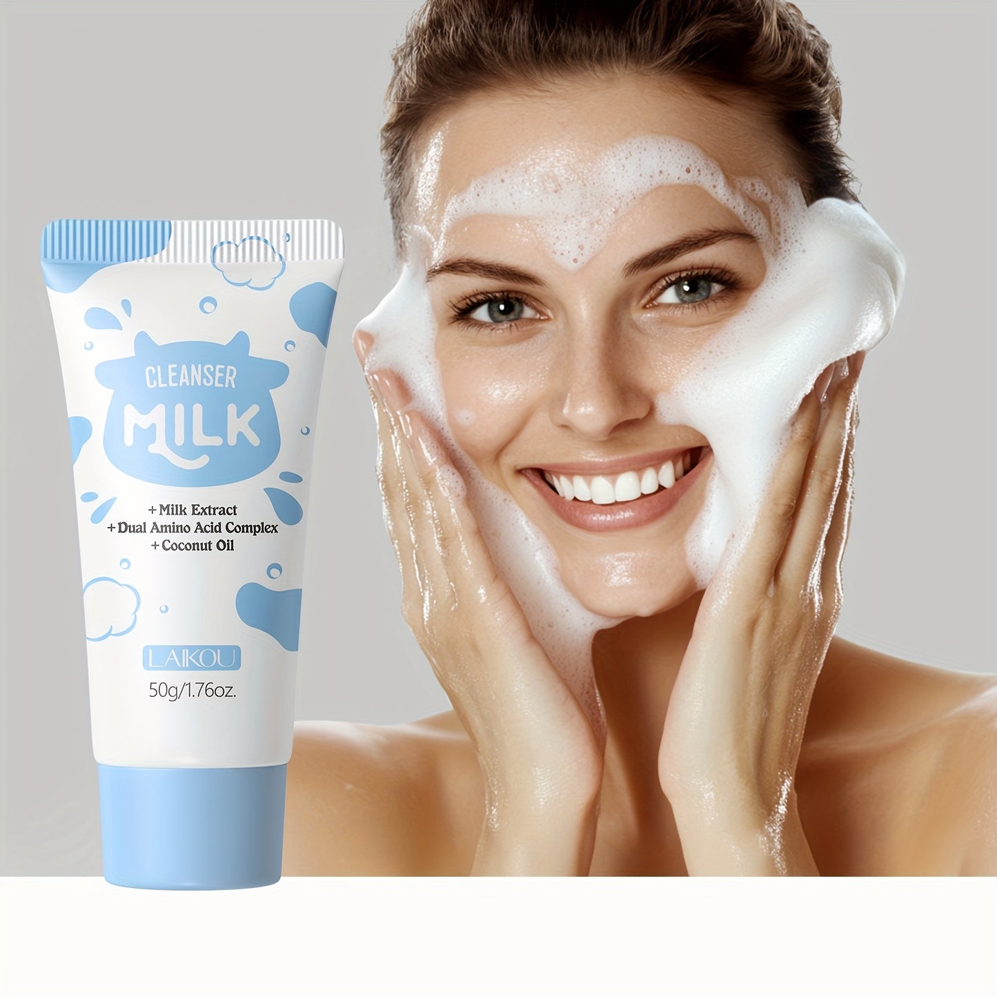LAIKOU 5pcs Milk Skincare Set for Moisturizing Routine