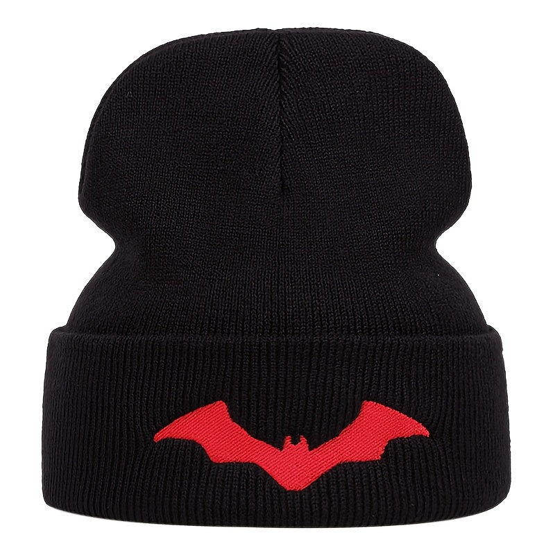 Warner Bros Batman & Superman Officially Licensed Embroidered Knit Hats - Black with Iconic Batman Logo & Superman Emblem, Winter Warmth for Comic Conventions, Outdoor Sports & Casual Attire - Unisex Adult & Youth Sizes (Offi