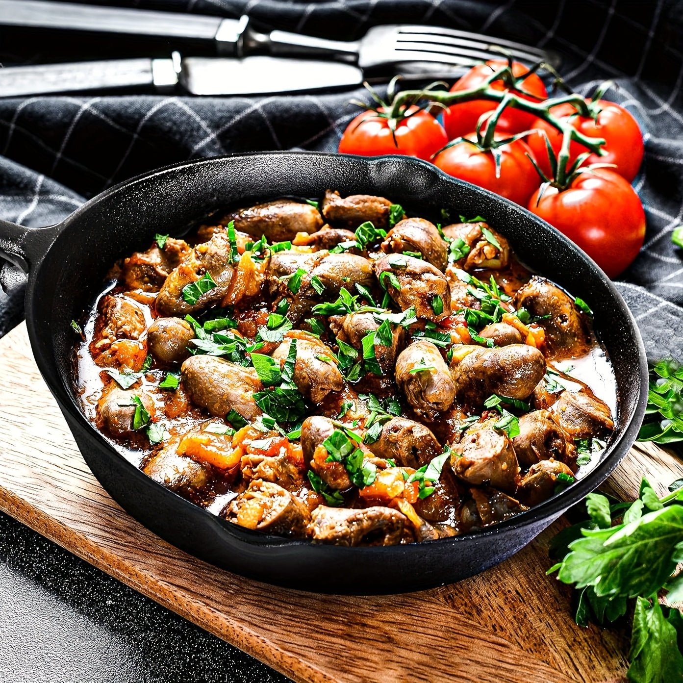3pcs Pre-Seasoned Cast Iron Skillet Set With Pouring Lip - Heavy Duty & Non-Stick For Effortless Grilling, Searing, Frying & Baking - Versatile Black Pans (15.24 cm, 20.32 cm, 25.4 cm) With Comfort Handles