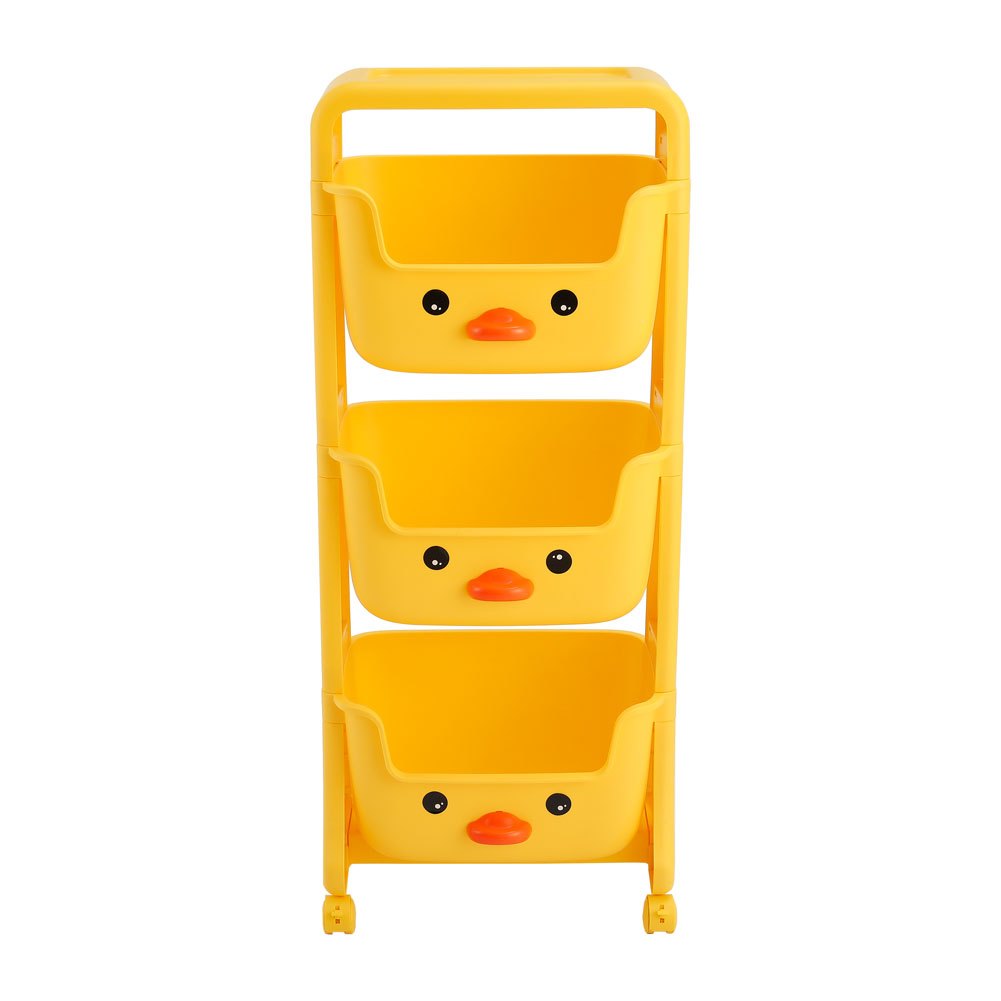 Three-layer Small Yellow Duck Storage Shelf