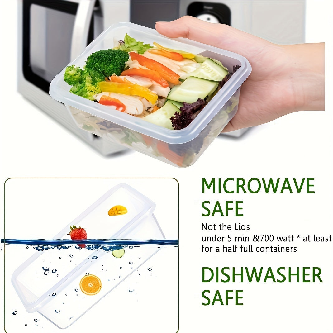 48pcs/set Food Storage Box Set, Lunch Boxes, Fresh-Keeping Box with Easy-to-Fast Lid (24 Lids + 24 Containers) - Sealed Plastic Container for Use in Pantries, Travel, Outdoor Picnics, Kitchen Organization, Includes Labels and