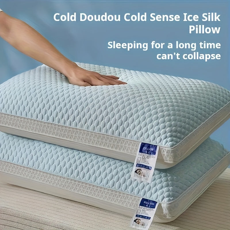 2pcs Cooling Breathable Tofu Pillows - Relax & Neck Support, Easy Sleep Comfort for Home, Bedroom, Hotel - Perfect Holiday Gift, Christmas present