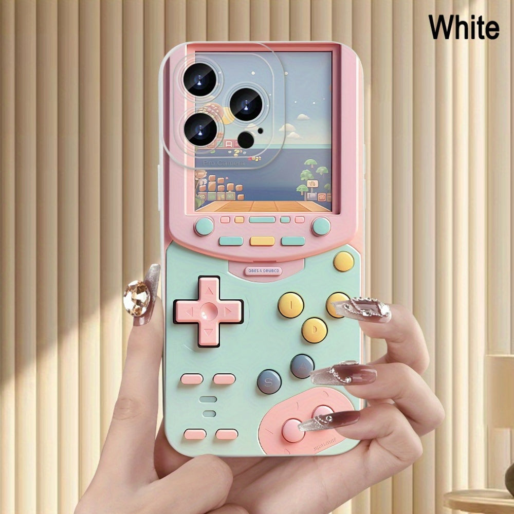 3pcs Set Featuring a Creative And Popular Pink Retro Game Console Design, Transparent, White, And Black Soft Phone Cases, Compatible with Iphone 16/15/14/13/12/11/XS/XR/X/7/8 Plus/Pro/Max/Mini, Suitable As Gifts for Birthdays