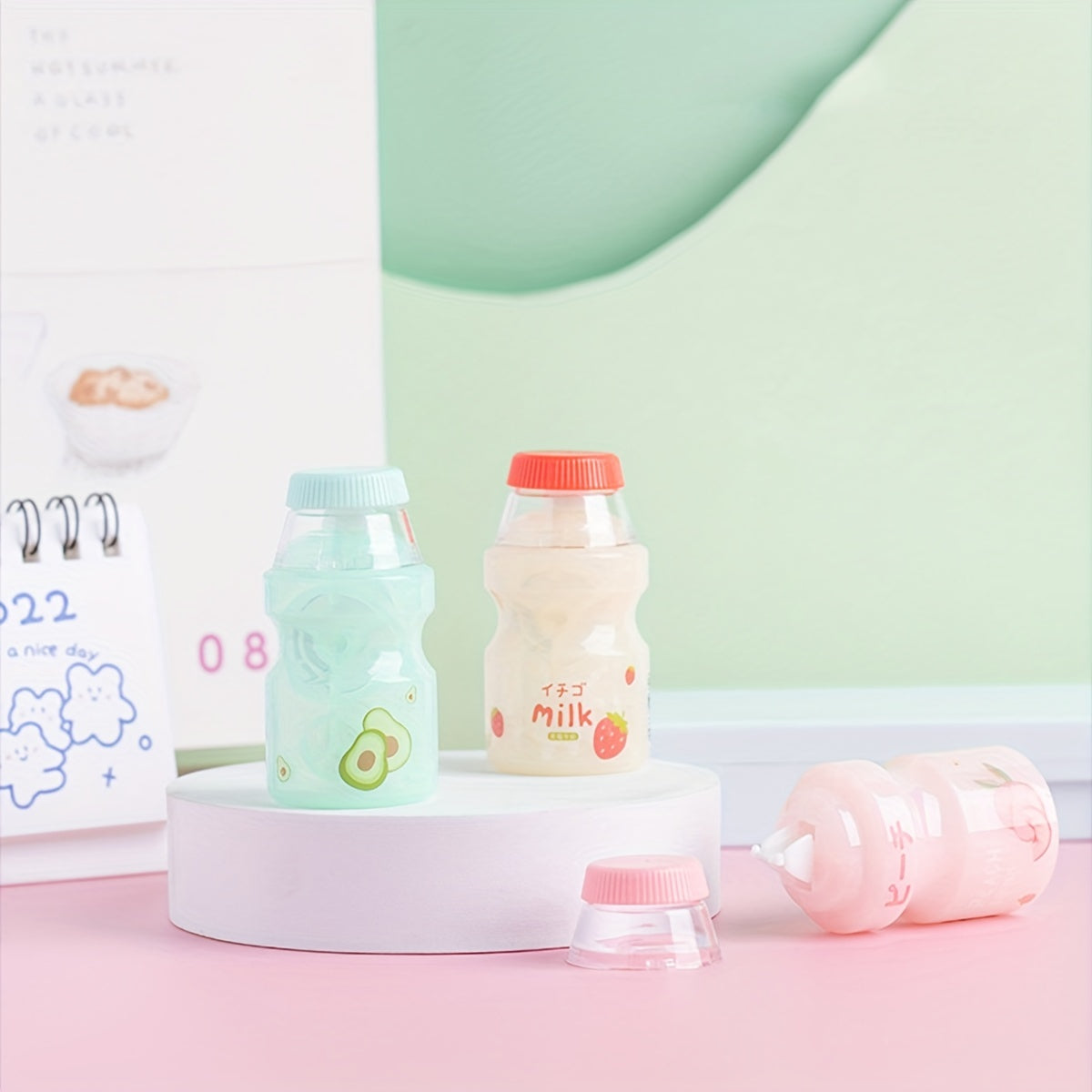 1pc 6m Cute Correction Tape For Students, Creative Bottle Correction Tape, Portable Correction Magnetic Tape