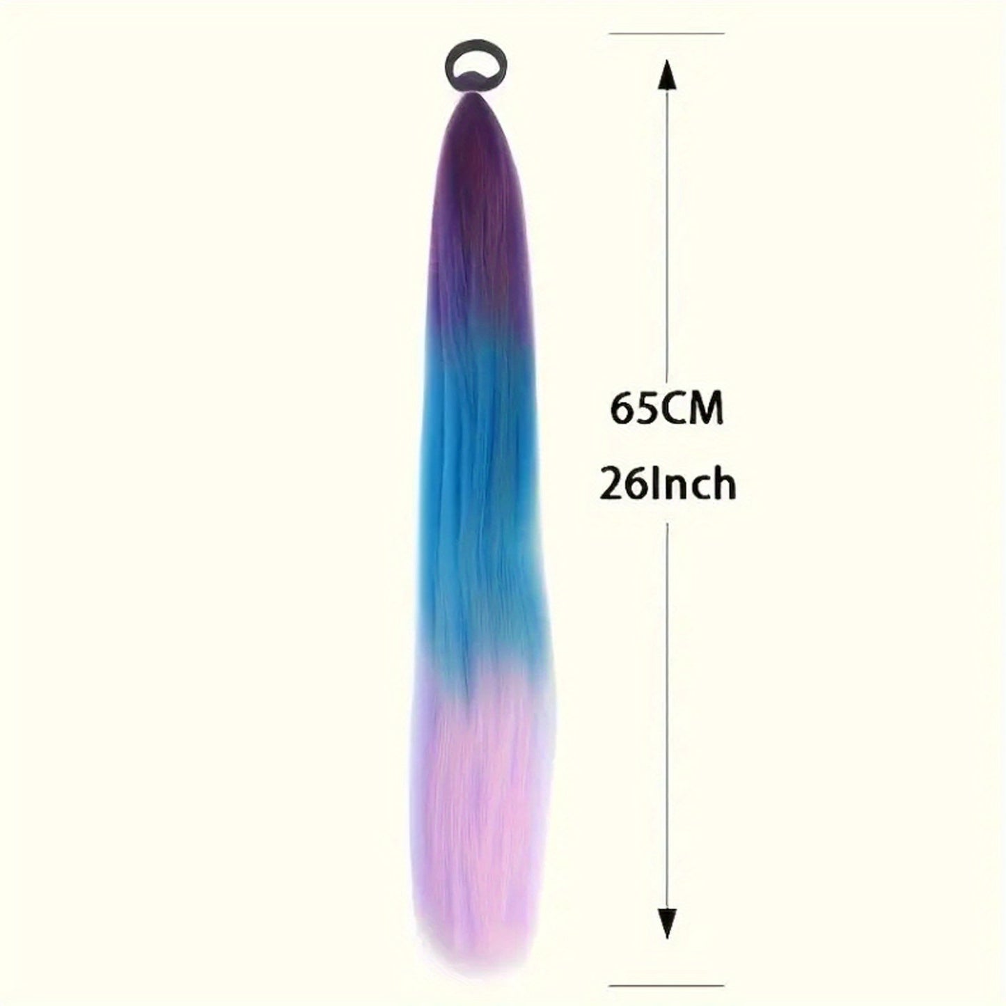 Vibrant Rainbow Gradient Hair Extensions for Women .
